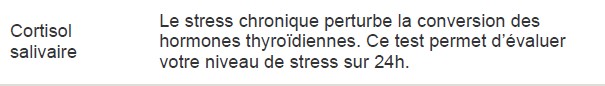 tableau des dosages à faire pour la thyroïde